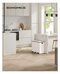 Кош за рециклиране, 3 x 18L, Soft-Close, Бял, LTB54WT, 61 x 31 x 56 см