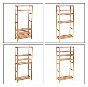 Рафт за баня, Songmics, BCB35Y, Бамбук, 133 x 29 x 9 см