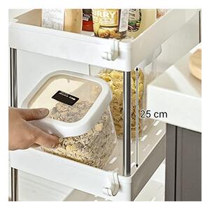 Подвижен шкаф за съхранение, Songmics, Бял, KSC10WT, 40 x 22 x 86 см