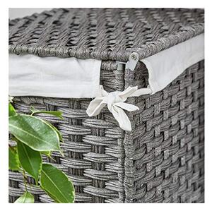 Кош за пране, Songmics, 90L, LCB51WG, 46 x 33 x 60 см