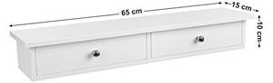 Етажерка с рафтове, Songmics, Бяла, LWS65WT, 65 x 15 x 10 см