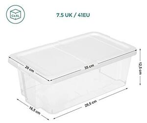 Комплект от 12 кутии за съхранение на обувки, Songmics, LSP12WT, Прозрачни