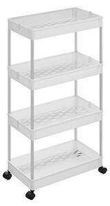 Подвижен шкаф за съхранение, Songmics, Бял, KSC10WT, 40 x 22 x 86 см