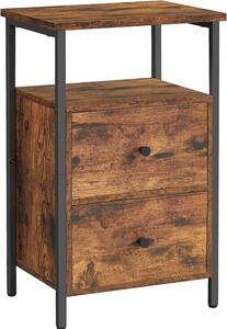 Нощно шкафче, Vasagle, 38 x 28 x 60 см, LET521B01, Кафяво Рустик