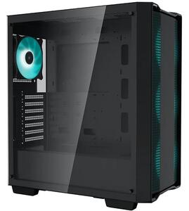 DeepCool CC560 V2, Mid Tower, Mini-ITX/Micro-ATX/ATX, 1xUSB3.0, 1xUSB2.0, 1xAudio, 4x120mm Pre-Installed LED Fans, Tempered Glass, Mesh Panel