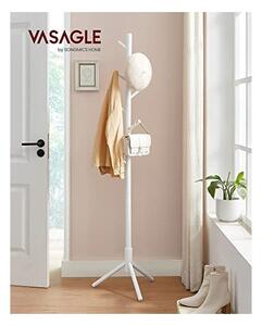 Закачалка тип дърво Vasagle, 8 куки, Регулируема височина, RCR04WT, Бял