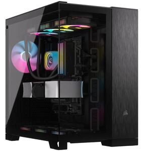 Corsair 6500X Tempered Glass Mid-Tower, Black/Obsidian Aluminum, EAN: 0840006688853