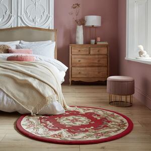 Килим Аубусон червен 120X120 см, кръгъл, Flair Rugs