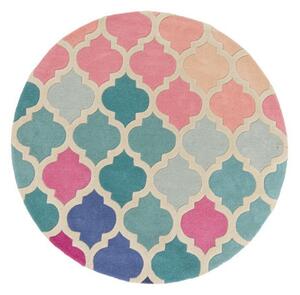 Килим Росела Розов/Син 160X160 см, кръгъл, Flair Rugs
