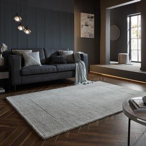 Килим с текстурирана вълнена рамка СИВО МАРЛ 120X170 см, Flair Rugs