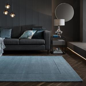 Килим с текстурирана вълнена рамка синьо 120X170 см, Flair Rugs