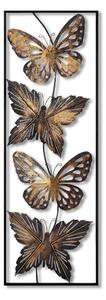 Метална декорация за стена 100x35 cm Butterfly - Wallity