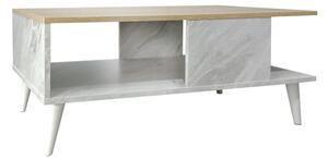Масичка за кафе Мозес цвят сонома - вид бяла мрамор 90x54x37.5см