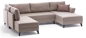 Разтегателен ъглов диван Versatile PWF-0536 текстил крем 300x202x78см