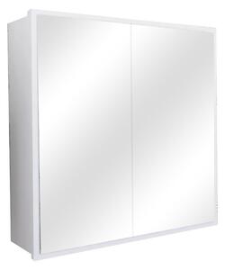 Шкаф за баня Поляна с огледало бял 70x17x70см