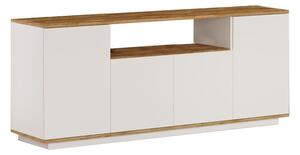 Конзола Placefol от меламин бял - цвят естествено дърво 180x44.5x75см