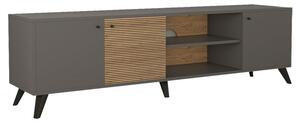 ТВ шкаф Flipter меламин тъмен сив - сонома - черен 180x40x51см