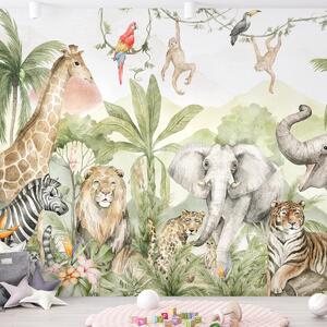 Детски Фототапет Happy Jungle Friends