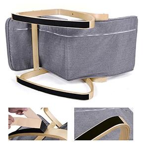 Люлеещ се стол, Songmics, Сив, 121.5x67x84 см