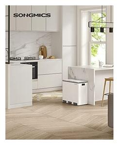 Кош за рециклиране, 3 x 18L, Soft-Close, Бял, LTB54WT, 61 x 31 x 56 см