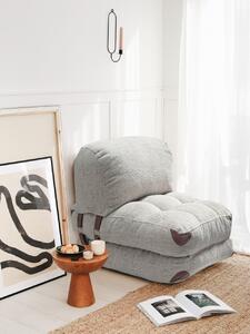 Разтегателен фотьойл Fold Сив 160x80x70 см