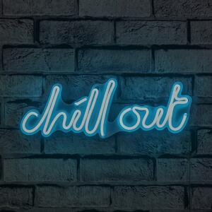 Светеща LED декорация за стена Chill Out Синя 39x14x2 см