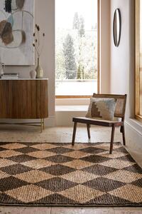 Килим, Effie Diamond Jute Flair Rugs, тъмнокафяв, 160x230 см
