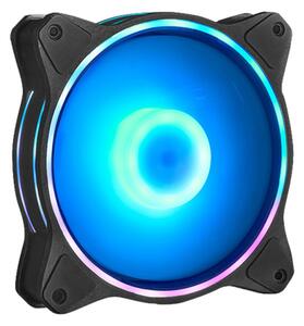 Вентилатор 120mm, Chieftec ZF-1225RGB, 4-pin, 1600rpm, черен