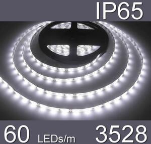 LED лента WFS3528-60CW, 4.8W/m, DC 12V, IP65, студено бяла, 5m