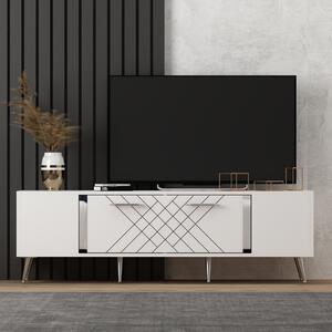 ТВ конзола Детащ Бял 150x48.2x35 см