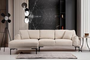 Ъглов диван Лео Крем 255x150x65 см