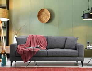 Разтегателен диван за 3 места Nordic Тъмен сив 210x90x85 см