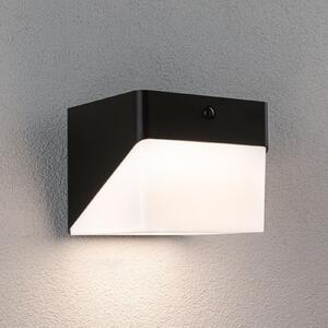 Paulmann LED стенна лампа „Lioren“ на Paulmann, 230 V + Solar, черна, 17 см, Черен, Пластмаса, Модерен