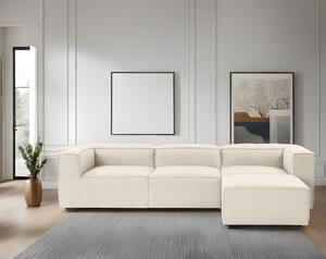 Ъглов диван десен ъгъл Fora Ecru 296x185x66 см