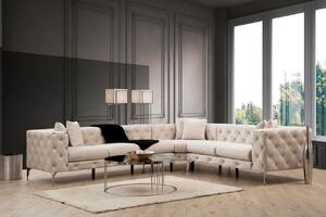 Ъглов диван ляв ъгъл Como Ecru 310x70x270 см