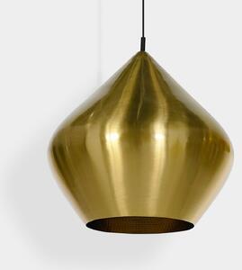 Tom Dixon LED висяща лампа Beat Stout, месингов цвят, Ø 52 cm, Затъмняване, Злато / месинг, Дневна/трапезария, Месинг, Дизайн