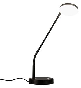 FISCHER & HONSEL LED настолна лампа Sorento, пясъчно черна, височина 48 cm, CCT димируема, Затъмняване, Черен, Дневна/трапезария, Метал, Модерен
