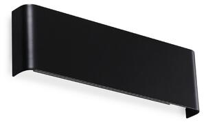 IDEAL LUX Стенен LED осветител Delta, черен, ширина 30 см, 3000 K, Черен, Дневна/трапезария, Алуминий, Модерен, Стенна ъглова
