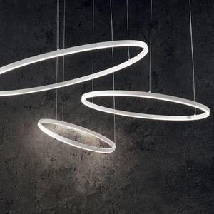 IDEAL LUX Ideal Lux LED висяща лампа Oracle Slim Ø 50 cm бяла 3000 K, Бял, Дневна/трапезария, Метал, Модерен