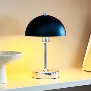 Dyberg Larsen LED акумулаторна настолна лампа Malmö, височина 23 cm, метал, Затъмняване, Металик, Дневна/трапезария, Метал, Дизайн