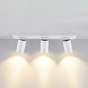 Deko-Light Прожектор за таван CAN TILT, бял, 48 x 9 cm, 3-пламенен, метален GU10, Затъмняване, Бял, Дневна/трапезария, Алуминий, Полукръгъл таван с разстояния