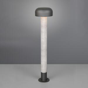 Trio Lighting Осветление за пътеки Fraser, сив/бетон, алуминий, IP54, височина 84,5 cm, Затъмняване, Сив, Алуминий