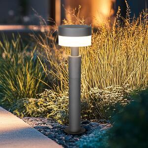 Trio Lighting LED лампа за основа Mackenzie, височина 50 cm, антрацит, алуминиев отлив, Сив, Алуминий, Модерен