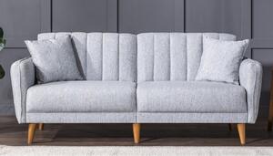 Разтегателен диван за 3 места Aqua Сив 210x85x82 см