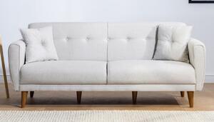 Разтегателен диван за 3 места Ария Крем 205x85x80 см