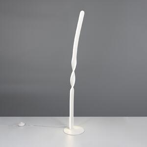 Reality Leuchten LED стояща лампа Ginko, бял матов, метал, височина 110 cm, Бял, Дневна/трапезария, Метал, Модерен
