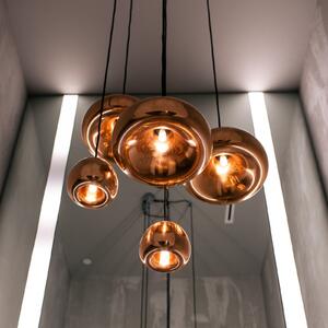 Tom Dixon LED висяща лампа Void mini, мед, Затъмняване, Мед, Дневна/трапезария, Мед, Дизайн
