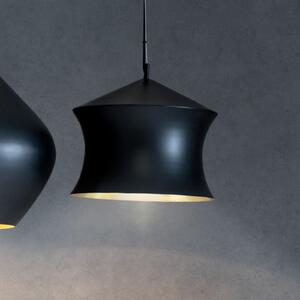 Tom Dixon LED висяща лампа Beat Waist, черна, Ø 41 cm, Затъмняване, Черен, Дневна/трапезария, Месинг, Дизайн