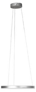 FISCHER & HONSEL LED висяща лампа Sirko, Ø 50 cm, никелов цвят, метал, CCT, Затъмняване, Металик, Дневна/трапезария, Метал, Модерен