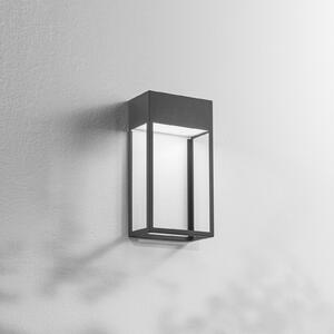 Fabas Luce LED външна стена лампа Edo, тъмно сив, метал, 30 см, IP65, Черен, Алуминий, Модерен